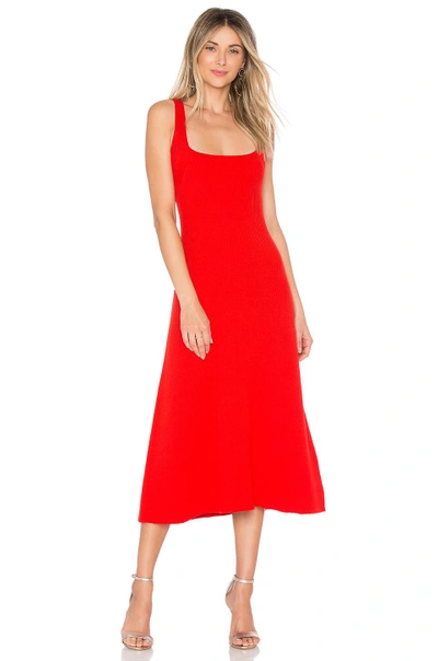 Mara Hoffman Vita Ribbed Organic Cotton Midi Dress In Red