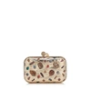 JIMMY CHOO CLOUD GOLD METAL CLUTCH BAG WITH MIXED SWAROVSKI CRYSTAL STONES,CLOUDONM S