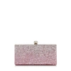 JIMMY CHOO CELESTE/S Flamingo and Platinum Ice Glitter Dégradé Fabric Clutch Bag,CELESTESIGA