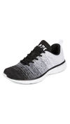 Apl Athletic Propulsion Labs Techloom Pro Gradient Sneakers In Black/heather Grey/white
