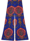 GUCCI GUCCI 70S GRAPHIC PRINT TROUSERS - BLUE,494451ZKP4612562601