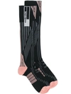 PRADA PRADA PATTERNED LOGO SOCKS - BLACK,66373S1811QCL12551415