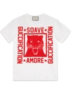 GUCCI Soave Amore Guccification印花T恤,492347X3L3212562591