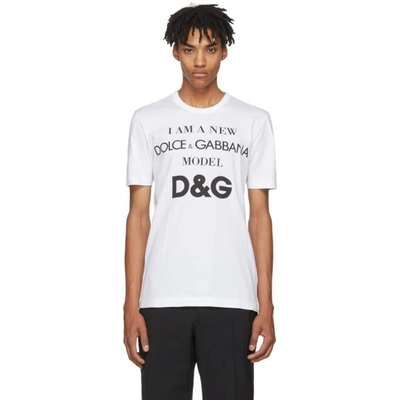 Dolce & Gabbana Dolce And Gabbana White Model Logo T-shirt In Multi