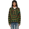 ADAPTATION Multicolor Cashmere Baja Rasta Hoodie,AM70-622BC1-097