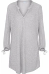 EBERJEY WOMAN WAFFLE-KNIT NIGHTSHIRT LIGHT GRAY,US 4772211930101228