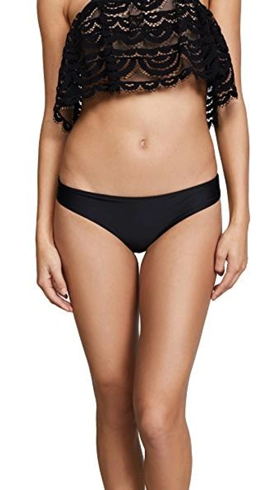 Pilyq Women's Basic Full Bikini Bottoms In Black Pear