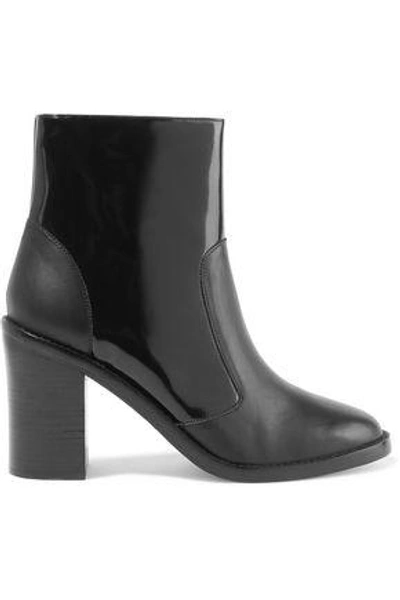 Zimmermann Smooth And Patent-leather Ankle Boots In Black