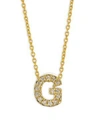 ROBERTO COIN Tiny Treasures Diamond & 18K Yellow Gold Letter G Necklace