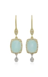 MEIRA T INFINITY 14K GOLD, AMAZONITE AND DIAMOND EARRINGS,616081