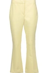 THEORY WOMAN STRETCH-CADY FLARED PANTS PASTEL YELLOW,GB 1071994537585726