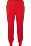Stella Mccartney Woman Julia Crepe Tapered Pants Red In Red