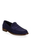 A. TESTONI' Suede Penny Loafers