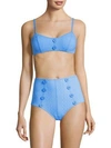 LISA MARIE FERNANDEZ Two-Piece Genevieve High-Waist Button Bikini
