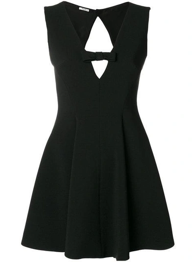 Miu Miu Open-back Mini Dress In Black
