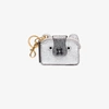 ANYA HINDMARCH ANYA HINDMARCH METALLIC SILVER HUSKY COIN PURSE,97755512474346