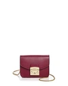 Furla Mini Metropolis Leather Crossbody Bag - Red In Amarena Pink/gold