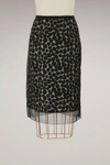 MARC JACOBS SILK SHORT SKIRT,M4007182/CREAM/BLACK