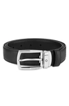 Montblanc Westside Reversible Sartorial Leather Belt In Black