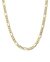 BLOOMINGDALE'S 14K YELLOW GOLD 7.3MM SEMI SOLID FIGARO CHAIN NECKLACE, 24 - 100% EXCLUSIVE,BC97-24