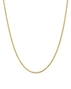 BLOOMINGDALE'S 14K YELLOW GOLD 2MM DIAMOND CUT ROPE CHAIN NECKLACE, 22 - 100% EXCLUSIVE,016L-22