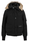 Canada Goose Chilliwack Black Fur-trimmed Arctic-tech Jacket In Black
