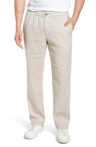 Tommy Bahama Relaxed Fit Linen Pants In Stone Khaki