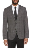 HUGO BOSS NOBIS SLIM FIT PLAID WOOL & SILK BLEND SPORT COAT,5037996006100