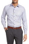 David Donahue Print Sport Shirt In Chocolate