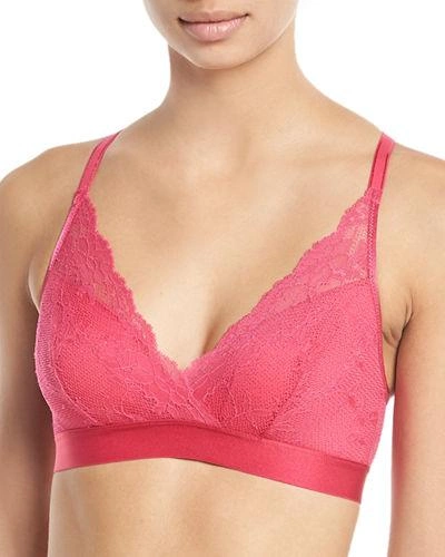 Chantelle Everyday Racerback Lace Bralette In Red