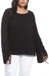 VINCE CAMUTO DRAWSTRING SLEEVE TOP,9267654
