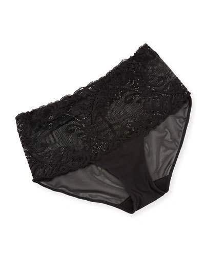 Natori Feather High-waist Briefs In Black