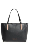 TED BAKER SARAHH LEATHER SHOPPER - BLACK,XH8W-XB37-SARAHH