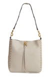 REBECCA MINKOFF SMALL DARREN DEERSKIN LEATHER FEED BAG - BEIGE,HS18EDNE09