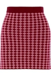 HOUSE OF HOLLAND Diamond-Intarsia Stretch Wool-Blend Mini Skirt