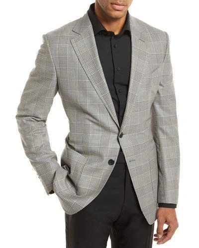 Tom Ford Windowpane Wool-blend Two-piece Suit In Gray