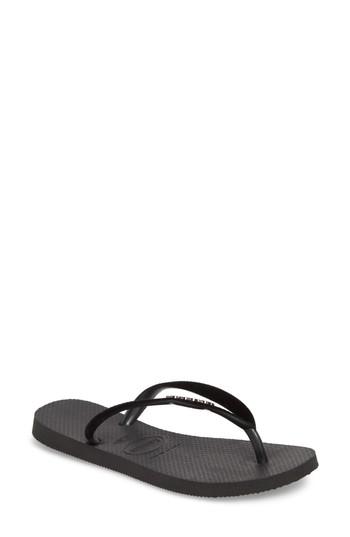 havaianas slim velvet black