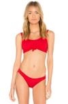 Beth Richards Knot Bikini Top In Red