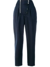 Calvin Klein 205w39nyc Cotton & Silk Sailor Pants In Blue
