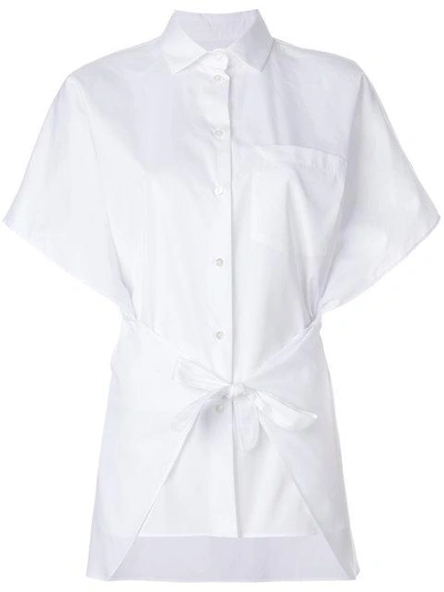 Valentino Tied Front Shirt In White