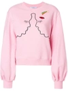 VIVETTA silhouette embroidered sweatshirt,VV903ANDROMEDA12548564
