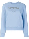 VIVETTA VIVETTA PRINTED SWEATSHIRT - BLUE,VV902VIVCASTOR12548562