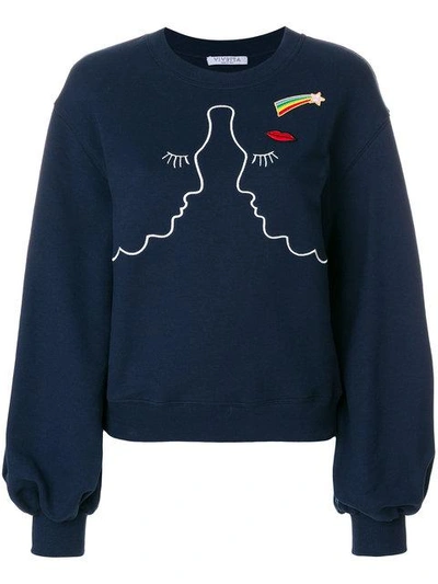 Vivetta Andromeda Sweatshirt In Blue