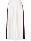 VALENTINO VALENTINO PLEATED MIDI SKIRT - WHITE,PB3MD00A3U212552339