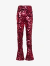 HALPERN HALPERN HIGH WAISTED SEQUIN FLARED TROUSERS,S1813112523338