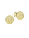 SAKS FIFTH AVENUE 14K Yellow Gold Textured Round Earrings,0400096079141