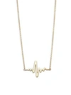 SAKS FIFTH AVENUE 14K Yellow Gold Heartbeat Pendant Necklace,0400096722788