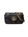 Gucci Mini Gg Marmont Shoulder Bag In Black