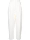 ROSETTA GETTY HIGH-WAISTED CROPPED TROUSERS,111828334012538079