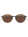 THOM BROWNE ROUND TORTOISESHELL SUNGLASSES,TBS908490212499859